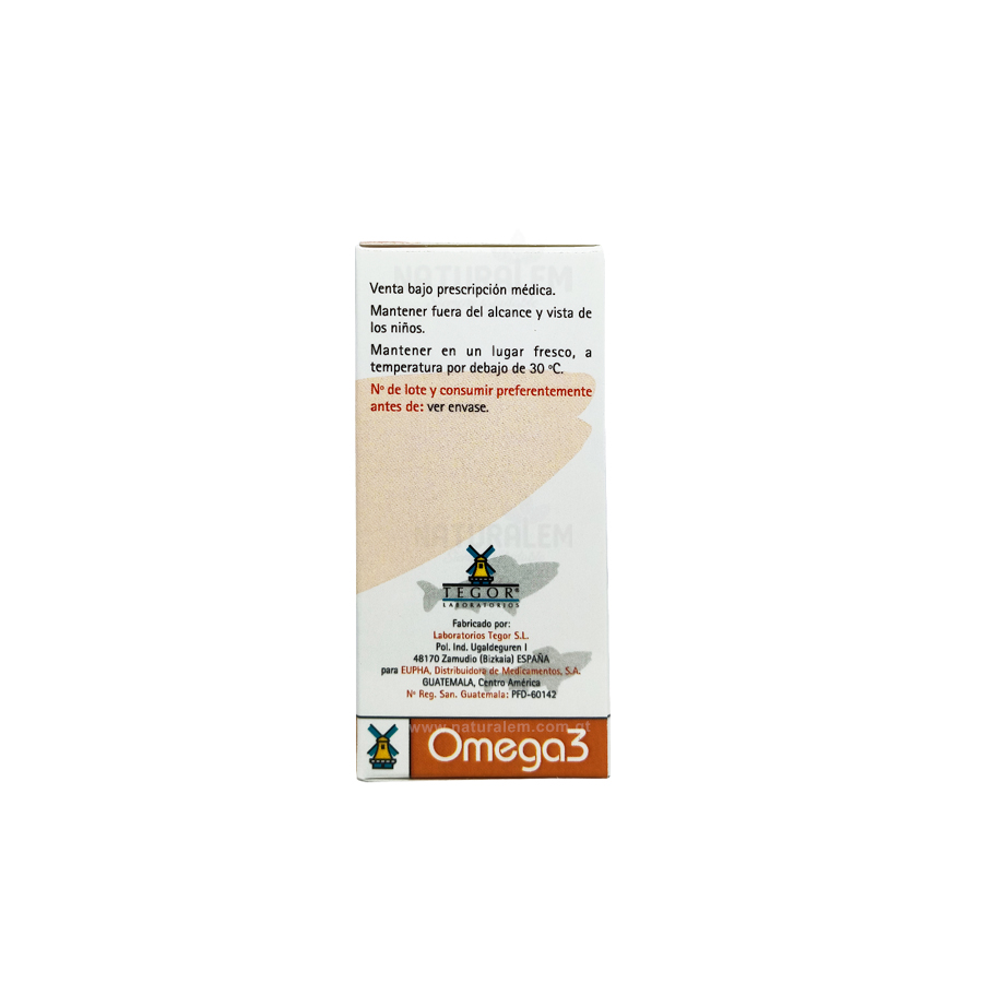 🌸 Omega 3 + Vitamina E Tegor® (60 cápsulas blandas · Ácidos grasos esenciales)
