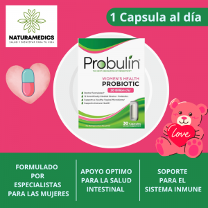 🌸 Probulin Women’s Health Probiótico + Prebiótico (30 cápsulas veganas · 20 mil millones UFC)
