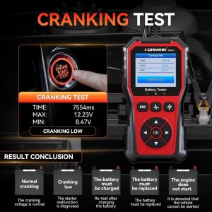 Probador para baterias Automotriz 6,12,24 voltios reporte c9n QR