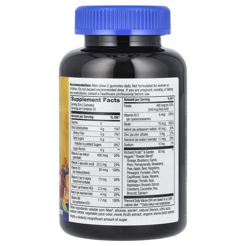 🌿 Multivitamínico para Hombre sin Azúcar Alive!® | 50 gomitas (Energía · Inmunidad · Metabolismo · Rendimiento) ⭐ Multivitamínico completo en gomitas sin azúcar que apoya la energía, el rendimiento físico y la salud general masculina con vitaminas, minerales y antioxidantes.