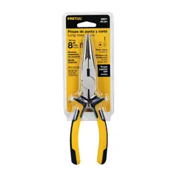 "PINZA DE PUNTA Y CORTE 8"" MANGO COMFORT GRIP, PRETUL"