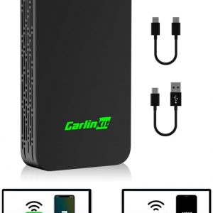 Carlinkit Adaptador inalámbrico de coche 5.0 2air, CarPlay Dongle para CarPlay con cable y auto Android con cable, para iPhone 6+ y Android 11+, fácil configuración a través de conexión USB