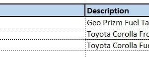 New Fuel Tank Compatible With Toyota Corolla 1993-1997 Compatible With Geo Prizm, Replacement for FTA07748
