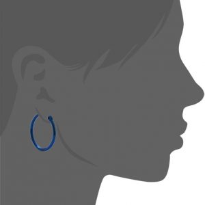 Edforce Stainless Steel Rounded Hoops Earrings (20mm-60mm Diameter)