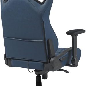 Cougar Defensor S CGR-DSF-BUB - Silla de juegos modelo F azul marino con tela similar al cuero para mejorar la transpirabilidad y durabilidad, soporte lumbar push back y reposabrazos 4D