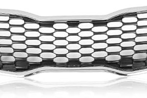 CHEDA Parachoques Delantero Rejilla Superior Ensamble Cromado Compatible con Kia Forte SX/EX/LX 2014-2016 KI1200156, 86350A7500, 86350-A7500