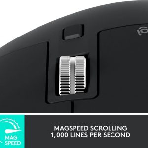 Logitech MX Master 3S - Wireless Performance Mouse with Ultra-Fast Scrolling, Ergo, 8K DPI, Track on Glass, Quiet Clicks, USB-C, Bluetooth, Windows, Linux, Chrome (Black)