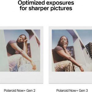 Polaroid Now+ de tercera generación - Cámara instantánea I-Type + paquete de película - Cámara blanca controlada por la aplicación Bluetooth Now+ + 16 fotos en color (6563)