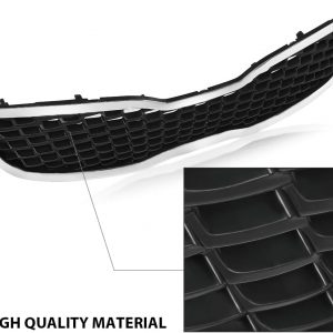 CHEDA Parachoques Delantero Rejilla Superior Ensamble Cromado Compatible con Kia Forte SX/EX/LX 2014-2016 KI1200156, 86350A7500, 86350-A7500