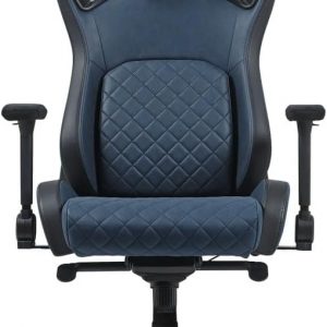 Cougar Defensor S CGR-DSF-BUB - Silla de juegos modelo F azul marino con tela similar al cuero para mejorar la transpirabilidad y durabilidad, soporte lumbar push back y reposabrazos 4D