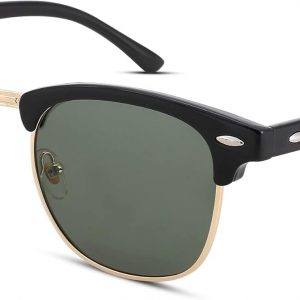 Pro Acme Semi-Rimless Polarized Sunglasses UV 400 Protection for Women Men