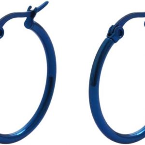 Edforce Stainless Steel Rounded Hoops Earrings (20mm-60mm Diameter)