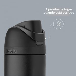 Owala - Botella de agua FreeSip de acero inoxidable con aislamiento, sin bisfenol A, incluye sorbete, para deportes y viajes, 24 oz, Denim
