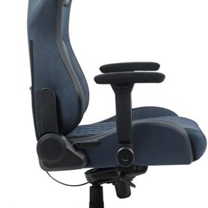 Cougar Defensor S CGR-DSF-BUB - Silla de juegos modelo F azul marino con tela similar al cuero para mejorar la transpirabilidad y durabilidad, soporte lumbar push back y reposabrazos 4D