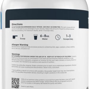 Transparent Labs Proteína de suero aislada alimentada a pasto - Proteína en polvo de suero con sabor natural, sin gluten, con 28 g de proteína por porción y 9 aminoácidos - 30 porciones, vainilla