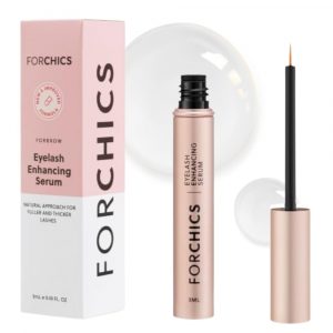 ForChics Eyelash Growth Serum - Prostaglandin-Free Lash Enhancing Serum for Longer, Thicker Lashes and Brows- Natural Formula, Visible Results in 2 Weeks - Vegan, Hormone-Free 0.10 fl. oz / 3ml