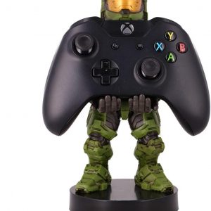 Exquisite Gaming: Halo: Master Chief - Mobile Phone & Gaming Controller Holder, Device Stand, Cable Guys, Xbox Licensed Figure, Green