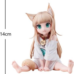 QAHEART Kinako Figuras de Kinako, figura de pintura original, lindo gato, belleza, niña, ilustración, anime, figura de acción, 5.5 in