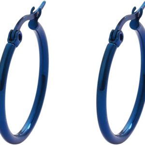 Edforce Stainless Steel Rounded Hoops Earrings (20mm-60mm Diameter)