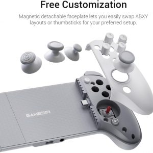 GameSir G8 Plus MFi Phone Controller for iPhone 15/16/17/iPad Mini & Android (USB-C), Officially MFi Certified- Ergonomic Grip, Play Call of Duty,Stream Xbox, 2 Pro Back Buttons