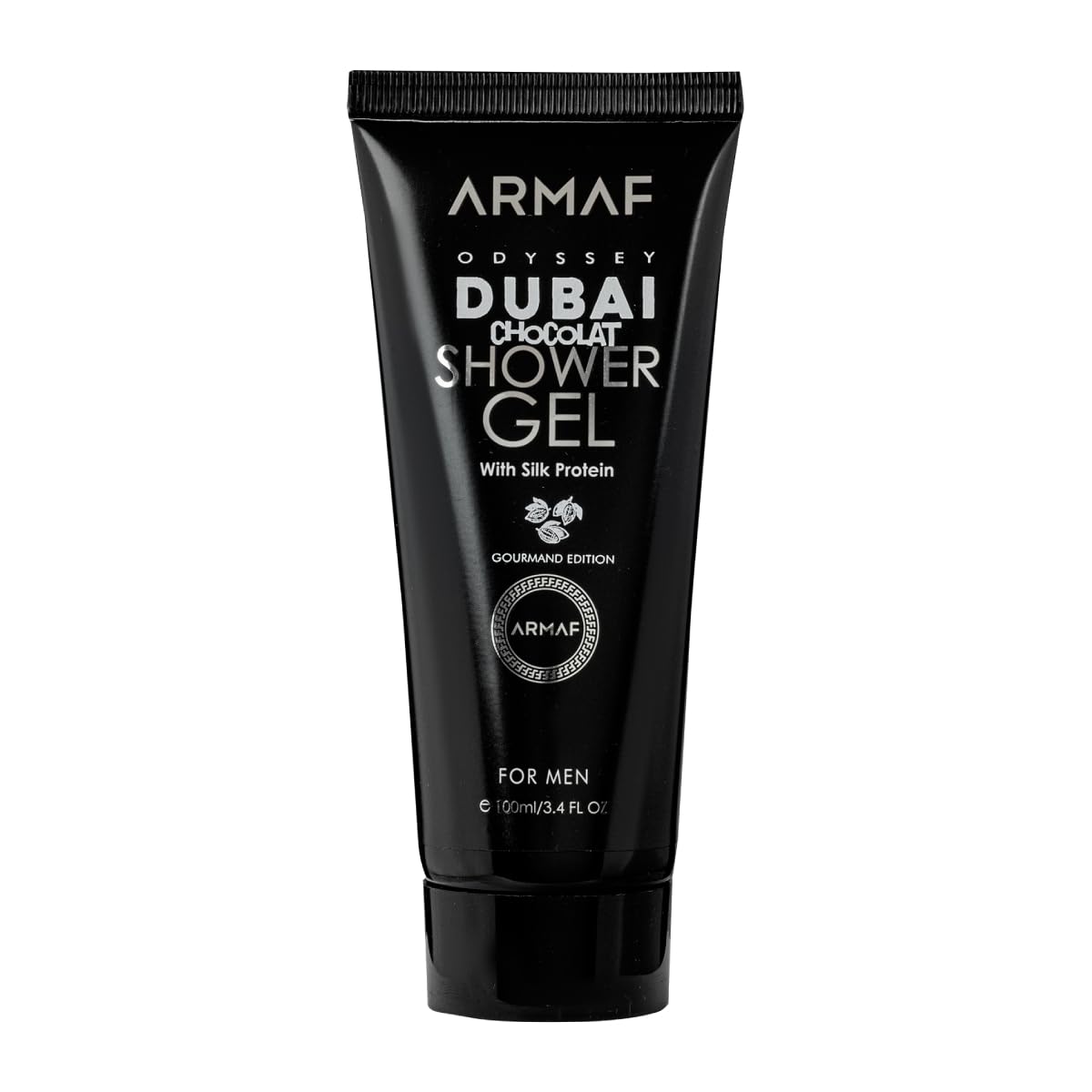 Armaf Odyssey Dubai Chocolat - Gourmand, Sweet, Woody - Set de regalo de 4 piezas para unisex (Eau de Parfum de 3.4 oz + gel de ducha de 3.4 oz + spray corporal de 1.7 oz + champú de 8.4 onzas)