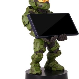 Exquisite Gaming: Halo: Master Chief - Mobile Phone & Gaming Controller Holder, Device Stand, Cable Guys, Xbox Licensed Figure, Green