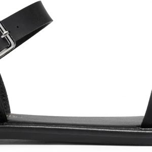 DREAM PAIRS Women's Ankle Strap Flat Sandals Open Toes One Band Buckle Summer Dressy Sandals