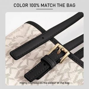 Premium Microfiber Leather Shoulder Strap Replacement for Michael Kors Basket Bags, 2 Pieces Adjustable Purse Handle Straps, Soft Durable MK Tote Bag Straps (Black, 31.9", Width 0.5")