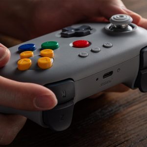 8BitDo 64 Bluetooth Controller for Analogue 3D, Switch, Switch 2, Windows, and Android (Grey)