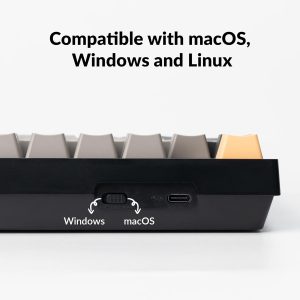 Keychron C2 Pro Wired Custom Mechanical Keyboard Full Size Layout QMK/VIA Programmable Macro RGB Backlit with Hot-Swappable Keychron K Pro Red Switch OEM Profile PBT Keycaps for Mac Windows Linux