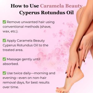 Cyperus Rotundus Oil - 60ml Natural Cyperus Rotundus Oil For Hair Removal, Moisturizing & Soothing Cyperus Oil For Reducing Body Hair Growth, Hair Removal Oil Ideal for All Skin Types