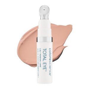 Colorescience Total Eye 3-in-1 Renewal Therapy SPF 35, Broad Spectrum UVA/UVB, Clinically Proven Color Correction & Brightening, Cooling Applicator for Puffiness
