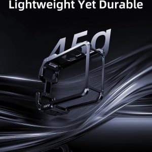 llano Jaula de aluminio para cámara DJI Osmo 360 – Marco protector de precisión CNC, funda de metal ligera de 1.77 oz compatible con micrófono DJI, zapata fría y soportes de 1/4"-20, soporte de