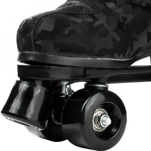 jessie Outdoor Roller Skates Women Adult with Light Up Wheels Black Quad Skating for Men Youth Boys Girls