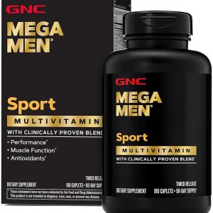 GNC Mega Men Sport Multivitamínico | Rendimiento, función muscular y salud general | 180 unidades
