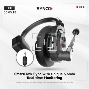 SYNCO XTalk X9 Full Duplex AEC Wireless Intercom Headset System Support 2.4GHz 9 Personas Equipo Comunicación, 350M/1148FT Monitoreo en tiempo real, 24 horas de duración de la batería