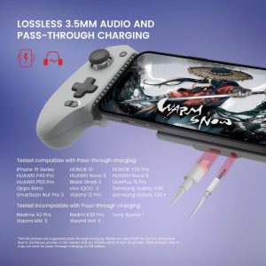 GameSir G8 Galileo - Controlador móvil tipo C para Android y iPhone 15 Series (USB-C), Gamepad Plug and Play con joysticks efecto Hall/disparador de pasillo, conector de audio de 0.138 in