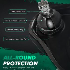 SCITOO Kit de suspensión para Honda Civic 1996-2000, con piezas de suspensión, brazo de control superior, rótula inferior, barra estabilizadora, enlace de extremo exterior interior