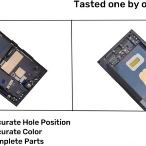 Pantalla OLED para Samsung Galaxy S23 Ultra 5G Reemplazo de pantalla LCD para Samsung S23 Ultra Digitalizador táctil con conjunto de herramientas de marco S918U S918A Versión EE. UU. (Negro)