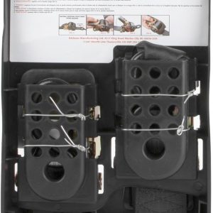 Erickson Pro Series 2in x 10ft Black Retractable Ratcheting Tie-Down Straps, High-Strength Design, 3300 lb Load Capacity, Pack of 2