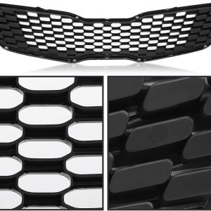 CHEDA Parachoques Delantero Rejilla Superior Ensamble Cromado Compatible con Kia Forte SX/EX/LX 2014-2016 KI1200156, 86350A7500, 86350-A7500