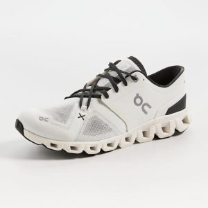 On Men's Cloud X 3 Sneakers, Ivory/Black, 12 Medium US