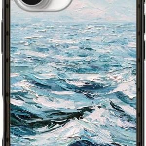 CASETiFY Funda compacta para iPhone 17, delgada, elegante, compatible con Magsafe y contra caídas de 4 pies Protección contra caídas de grado militar 2x, color Mar azul profundo y negro transparente