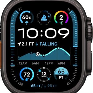 Apple Reloj Ultra 2 (GPS + Cellular, 1.929 in) - Caja de titanio negro con correa Black Ocean (renovada)