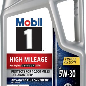 Mobil 1 - Aceite sintético High Mileage 5W-30 para motor, 5 cuartos de galón