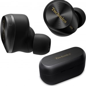 Technics Premium Hi-Fi True Wireless Bluetooth Earbuds with Advanced Noise Cancelling, 3 Device Multipoint Connectivity, Hi-Res Audio + Enhanced Calling Wireless Earbuds - EAH-AZ80-K (Black)
