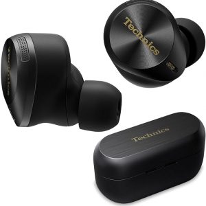 Technics Premium Hi-Fi True Wireless Bluetooth Earbuds with Advanced Noise Cancelling, 3 Device Multipoint Connectivity, Hi-Res Audio + Enhanced Calling Wireless Earbuds - EAH-AZ80-K (Black)