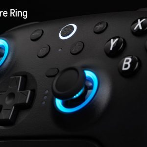 8Bitdo Ultimate 2 Bluetooth Controller with TMR Joysticks, Switchable Hall Effect/Tactile Triggers, Vibration, Motion Control, RGB Fire Ring and Back Buttons for Switch/Switch 2 & Windows PC - Black