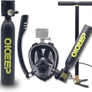 Mini Scuba Diving Tank with Sub-Mask, 0.5L Dive Portable Lungs Kit，Underwater Breathing System for Family, Party and Trip Perfect Professional Diving Packages