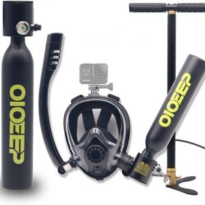 Mini Scuba Diving Tank with Sub-Mask, 0.5L Dive Portable Lungs Kit，Underwater Breathing System for Family, Party and Trip Perfect Professional Diving Packages